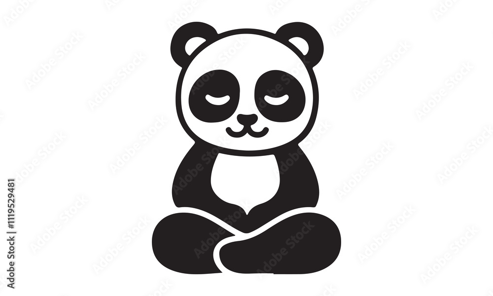 Fototapeta premium red panda vector illustration -Cricut Isolated on white background Vector illustration for Cutting Machine,Typography Calligraphy , Silhouette Cameo, Hand drawn lettering phrase isolated on white back