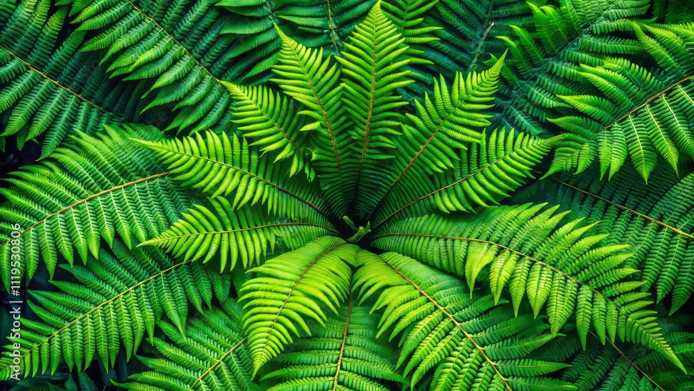 Aerial View of Lush Lung-Shaped Fern Leaves Surrounded by Clear Blue Sky and Fresh Greenery, Representing Nature's Vital Role in Promoting Clean Air and Environmental Health Aerial View of Lush Lung-Shaped Fern Leaves Surrounded by Clear Blue Sky and Fresh Greenery, Representing Nature's Vital Role in Promoting Clean Air and Environmental Health