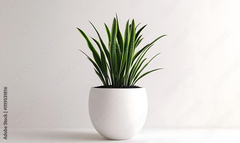 sleek minimalist indoor plant in modern white planter clean lines and monochromatic palette emphasize the plants organic form against a stark white background, Generative Ai sleek minimalist indoor plant in modern white planter clean lines and monochromatic palette emphasize the plants organic form against a stark white background, Generative Ai