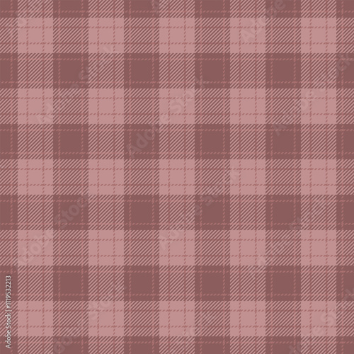 Livingroom pattern textile texture, mens shirt fabric tartan vector. Herringbone plaid background seamless check in red and rosy brown colors.