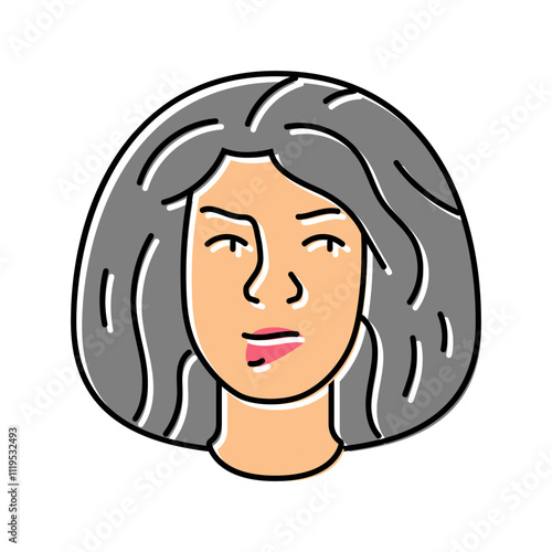 guilt woman expression color icon vector. guilt woman expression sign. isolated symbol illustration