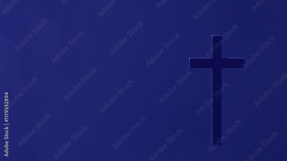 Navy purple cross texture background with copy space for worship slide backdrop, cross, background Navy purple cross texture background with copy space for worship slide backdrop, cross, background
