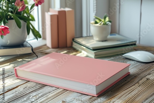 Wallpaper Mural A mockup of a simple magazine with a single-color cover placed in an office setting with stationery. Printing Torontodigital.ca