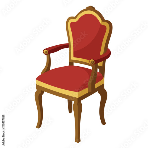 armchair isolated on white background