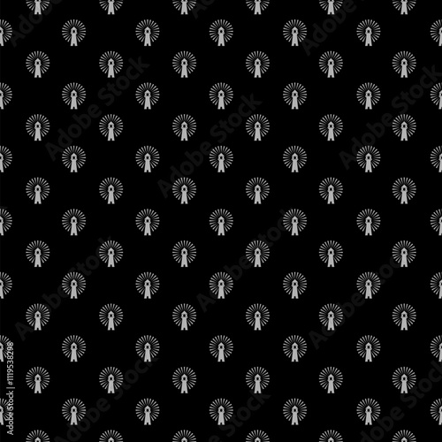 Lighthouse icon isolated seamless pattern on black background