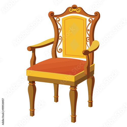 armchair isolated on white background