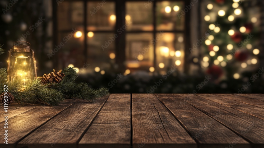 A rustic lantern emits a warm, inviting glow beside pine branches and pinecones, capturing a serene and cozy holiday ambiance in a winter window scene. A rustic lantern emits a warm, inviting glow beside pine branches and pinecones, capturing a serene and cozy holiday ambiance in a winter window scene.