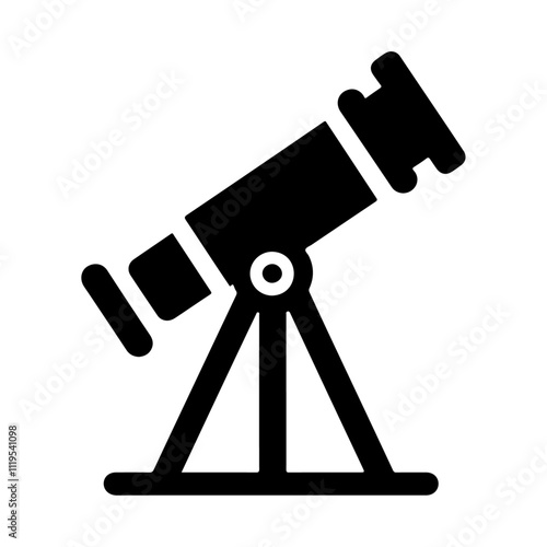 Simple telescope vector icon design isolated on white