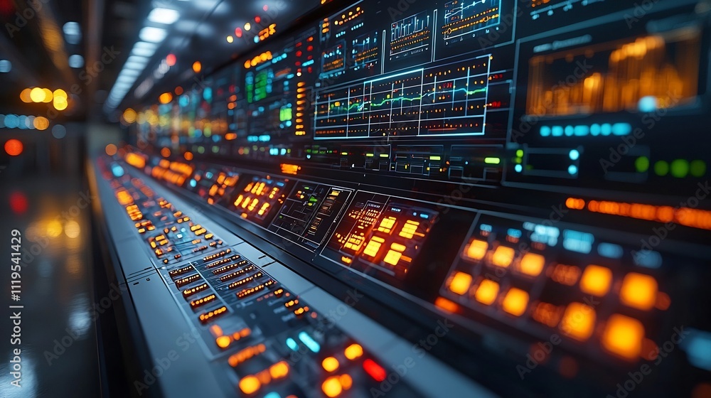Futuristic Control Room Operators Manage Smart Grid using Holographic Screens Futuristic Control Room Operators Manage Smart Grid using Holographic Screens