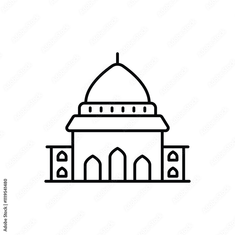 Mosque Building vector icon Mosque Building vector icon