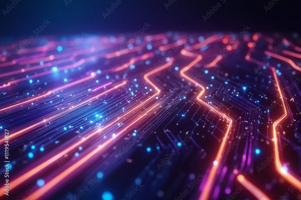 Sleek Brain Visual with Glowing Data Threads in Digital Transformation Concept Sleek Brain Visual with Glowing Data Threads in Digital Transformation Concept