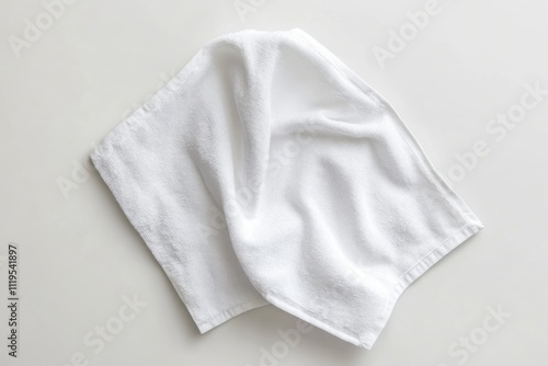 Wallpaper Mural A crumpled white cloth towel on a neutral background Torontodigital.ca