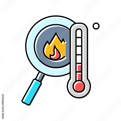 safe cooking temperatures color icon vector. safe cooking temperatures sign. isolated symbol illustration