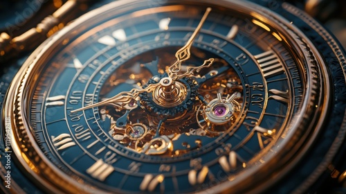 Wallpaper Mural Luxury Gold Pocket Watch Closeup. Torontodigital.ca