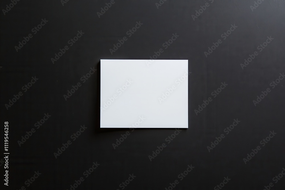 Blank card on a dark surface ready for hand lettering or artistic design Blank card on a dark surface ready for hand lettering or artistic design
