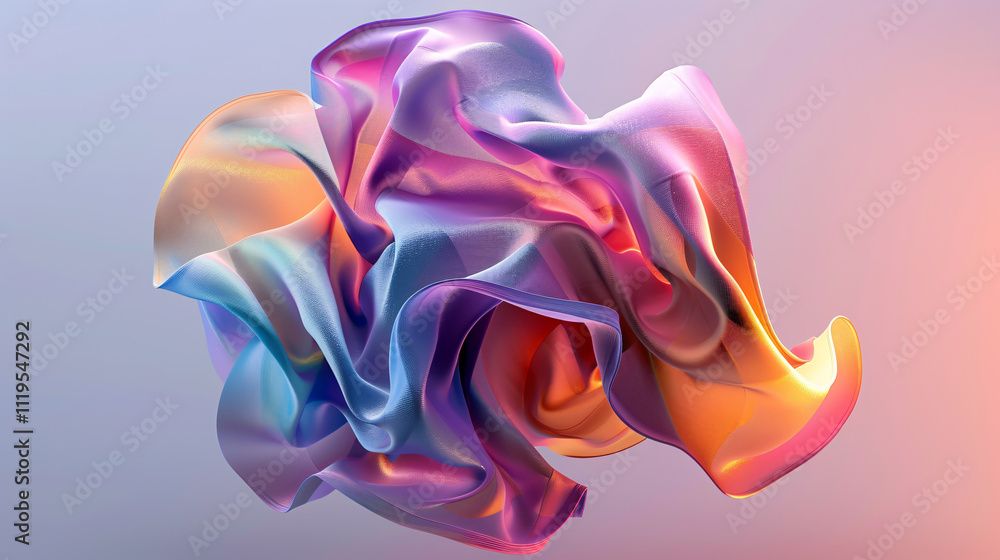 Obraz premium Another abstract 3D render highlighting a colorful shape.