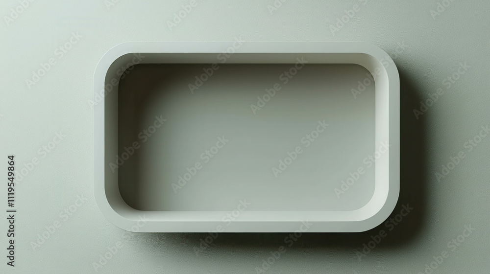 Rectangular Gray Panel with Pastel Finish in a Modern Suspended Design Rectangular Gray Panel with Pastel Finish in a Modern Suspended Design