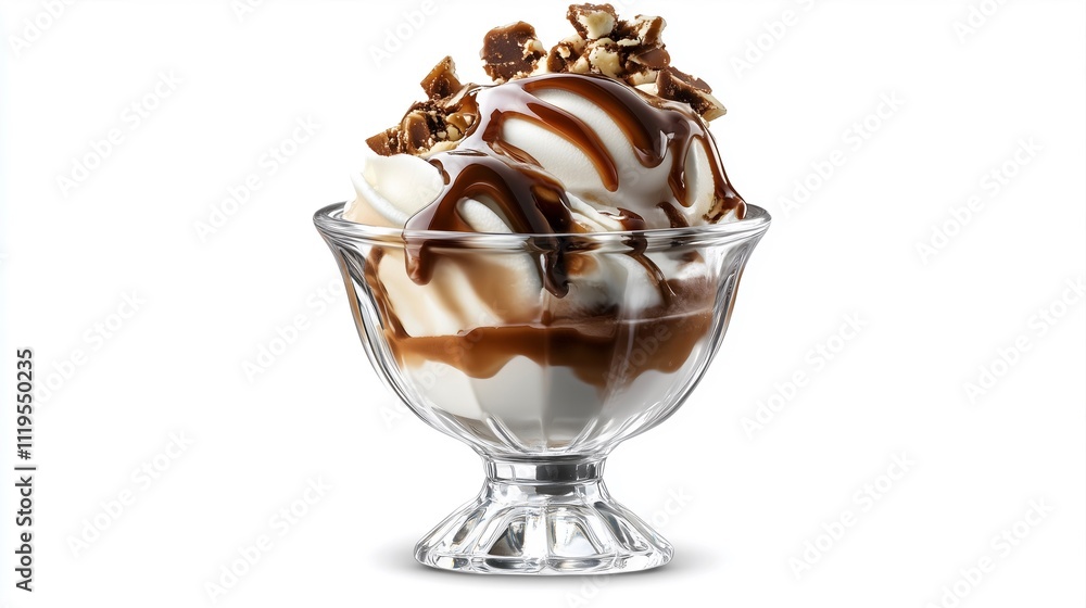 ice cream with chocolate and caramel isolated on white background ice cream with chocolate and caramel isolated on white background