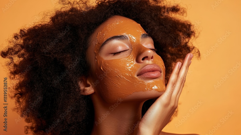 Woman applying a clay mask, showcasing its smooth texture and glow benefits Woman applying a clay mask, showcasing its smooth texture and glow benefits