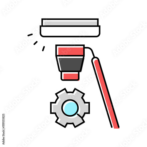 smoke detector testing home maintenance color icon vector. smoke detector testing home maintenance sign. isolated symbol illustration