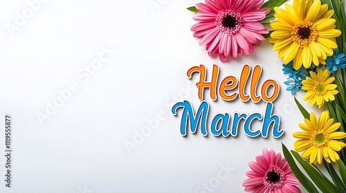 Hello march typography