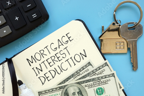 Fényképezés Home mortgage interest deduction is shown using the text