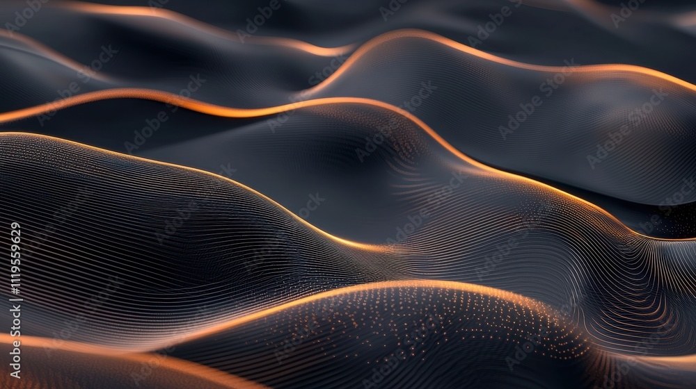 Elegant Dynamic Dark Grainy Background with Soft Flowing Waves and Subtle Light Details Elegant Dynamic Dark Grainy Background with Soft Flowing Waves and Subtle Light Details