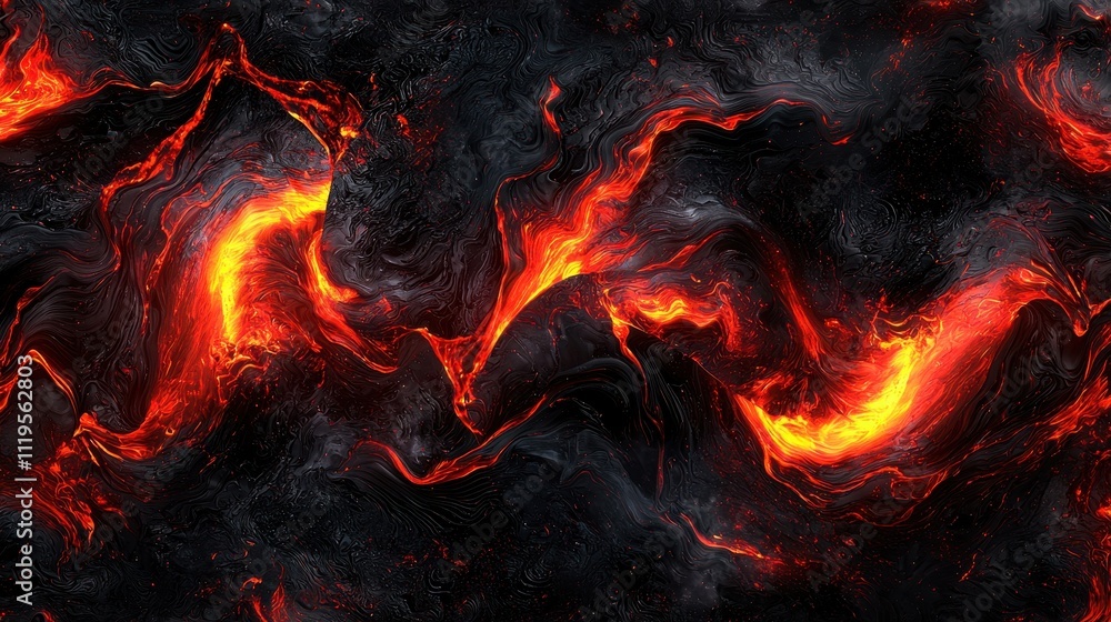 Elegant Dynamic Background in Dark Grainy Texture with Fiery Swirls and Vibrant Highlights Elegant Dynamic Background in Dark Grainy Texture with Fiery Swirls and Vibrant Highlights
