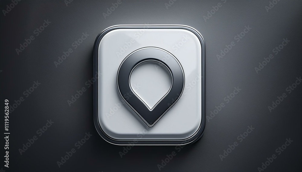 Generated image3D Google Maps Icon: Minimalistic Design on a Modern Dark Gray Background Generated image3D Google Maps Icon: Minimalistic Design on a Modern Dark Gray Background