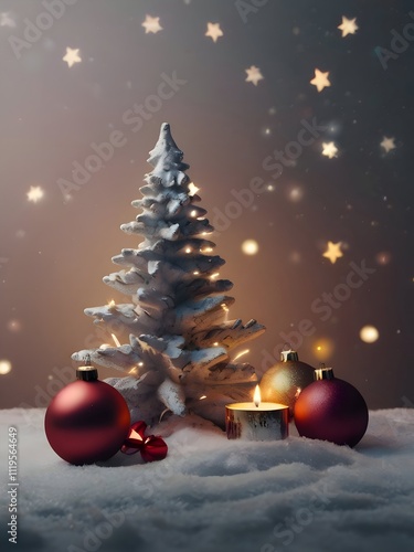 Minimal Christmas Themes and Scenery Painting Illustration Art