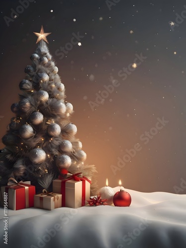 Minimal Christmas Themes and Scenery Painting Illustration Art