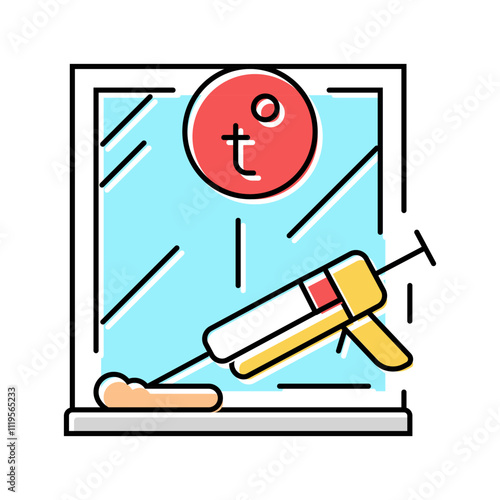 attic insulation home maintenance color icon vector. attic insulation home maintenance sign. isolated symbol illustration