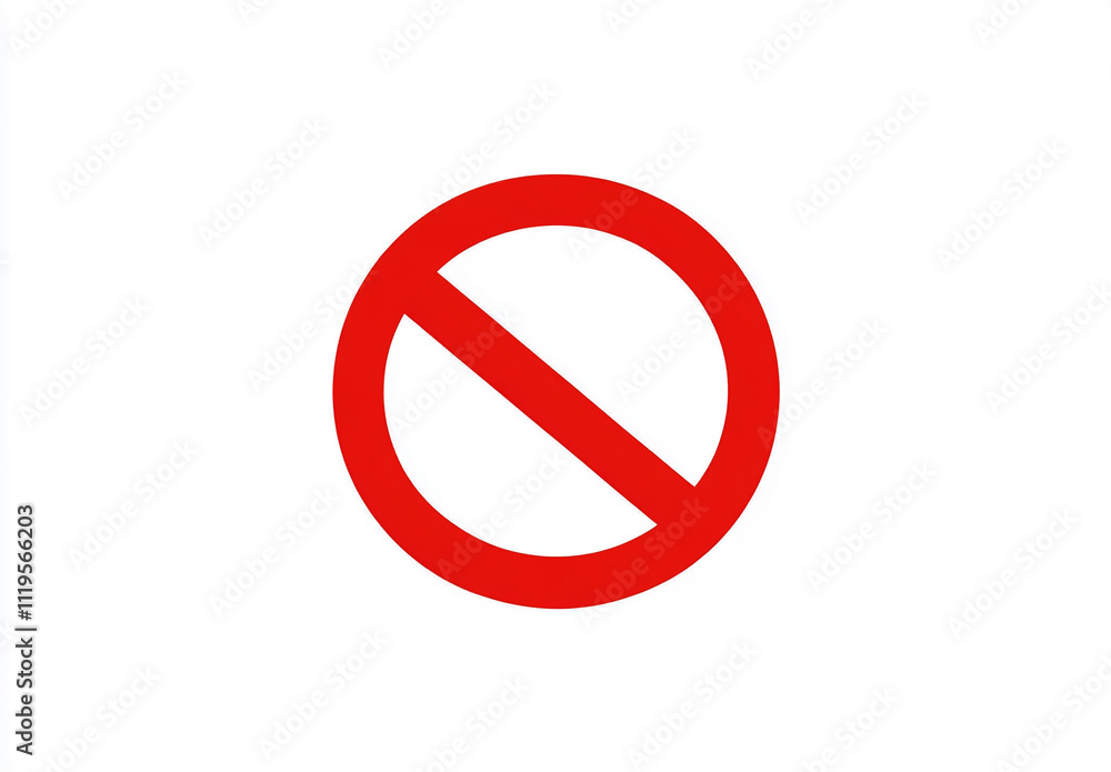 Symbol indicating prohibition, commonly used in various contexts to denote restriction or warning messages Symbol indicating prohibition, commonly used in various contexts to denote restriction or warning messages