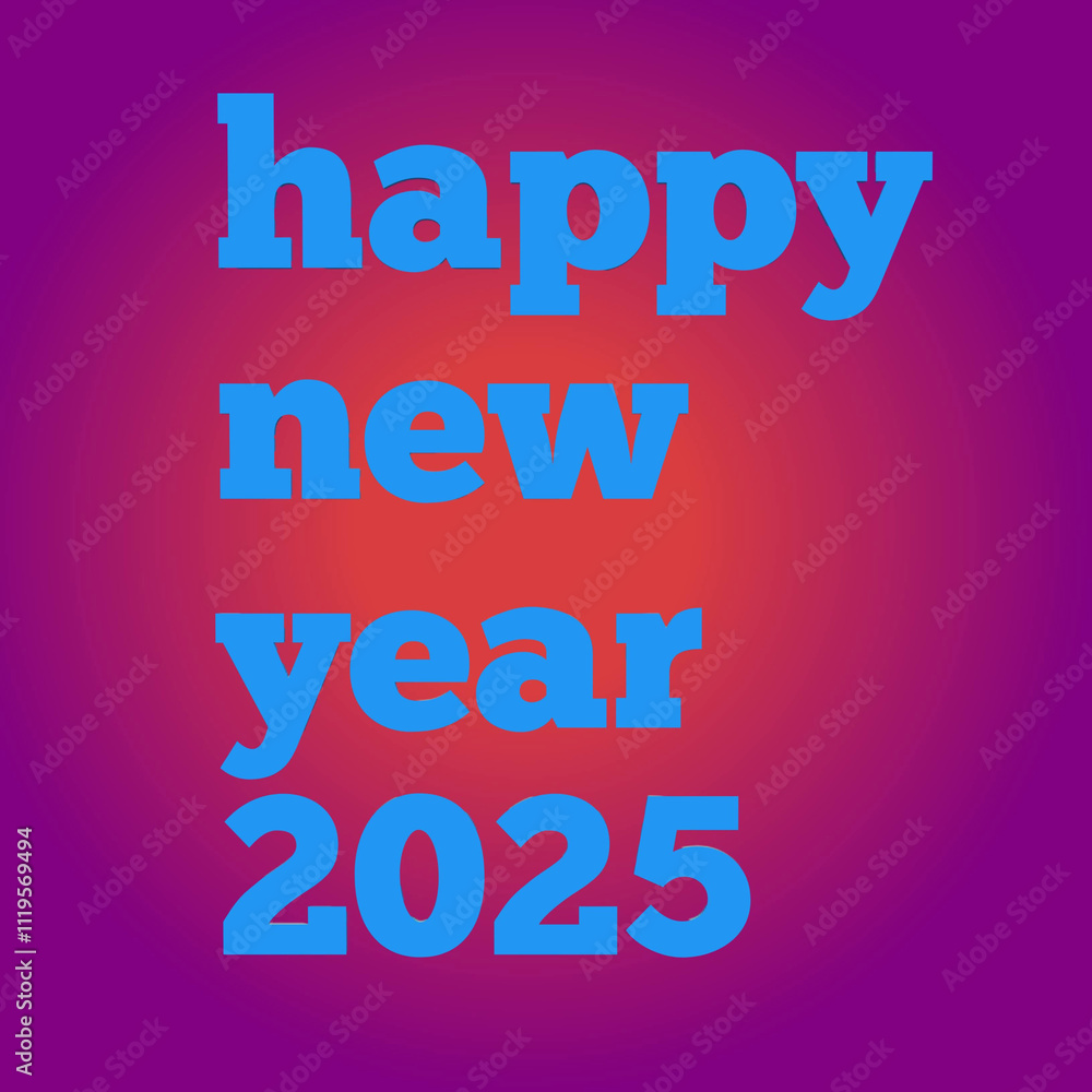 Fototapeta premium haappy new year 2025 text