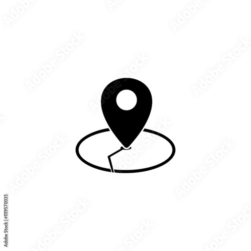 Location icon. Project management icon, Action Plan icon concepts