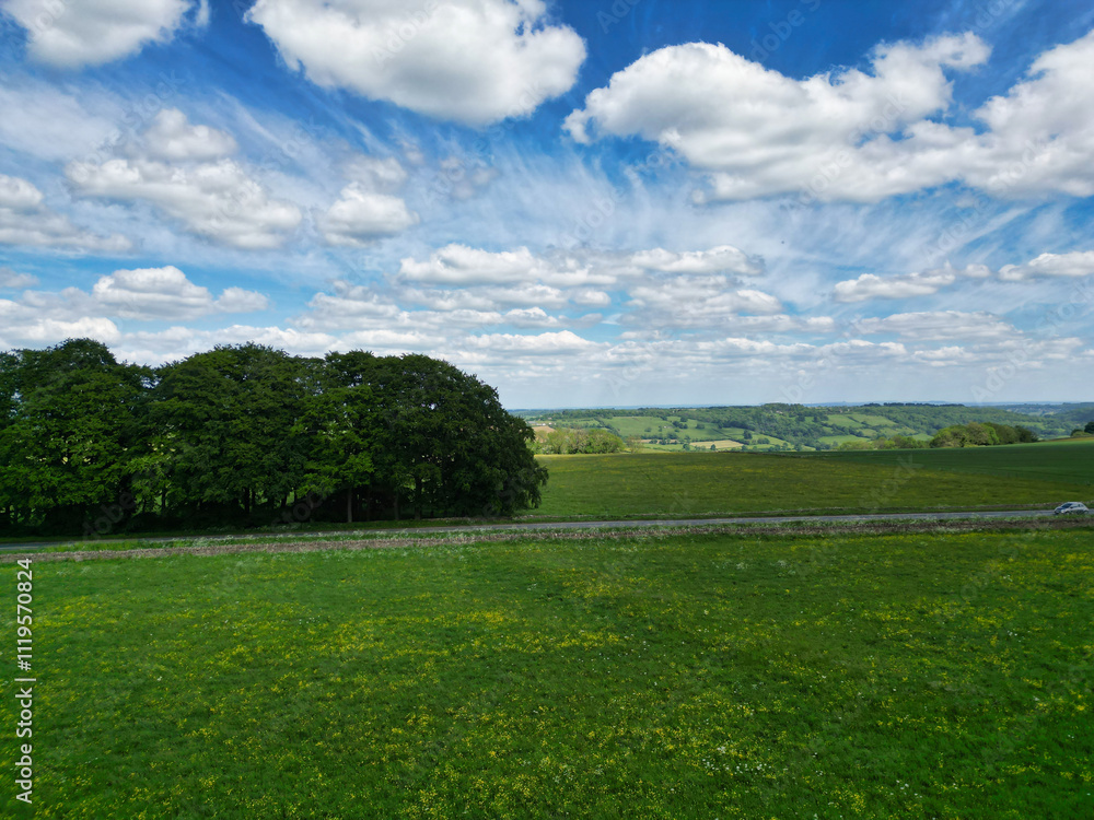 Obraz premium British Countryside Landscape Near Bath City of England UK