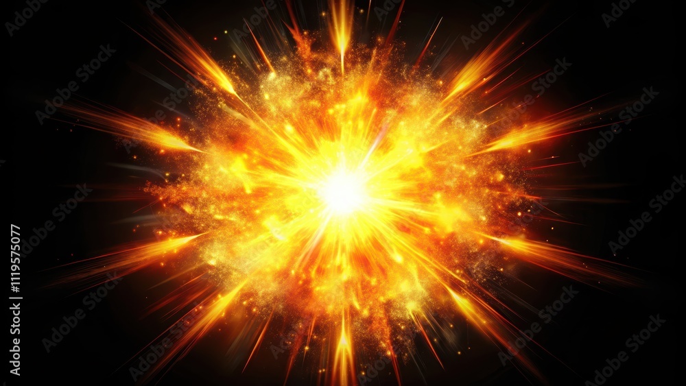 Bright explosion flash against a black background, fire burst, explosive, vibrant, powerful, energy, dynamic Bright explosion flash against a black background, fire burst, explosive, vibrant, powerful, energy, dynamic