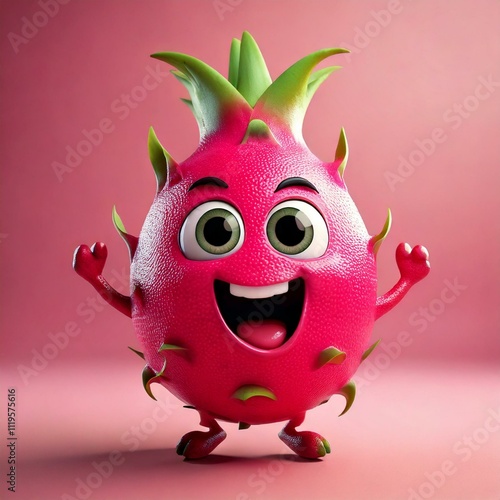 Cute Cartoon Happy Dragonfr...