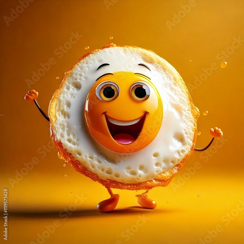 Happy Dancing Fried Egg Cha...