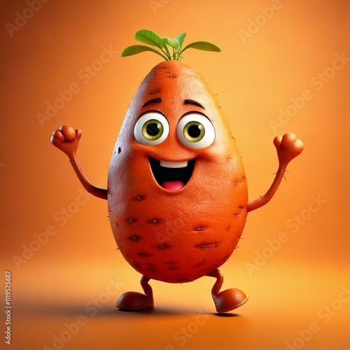 Cute Cartoon Happy Sweet Po...