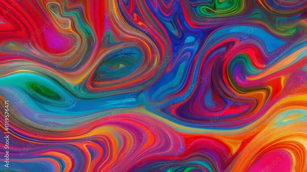 Colorful liquid ink mixes and flows, creating a stunning abstract background filled with vibrant hues and dynamic patterns. The smooth motion evokes a sense of fluid artistry Colorful liquid ink mixes and flows, creating a stunning abstract background filled with vibrant hues and dynamic patterns. The smooth motion evokes a sense of fluid artistry
