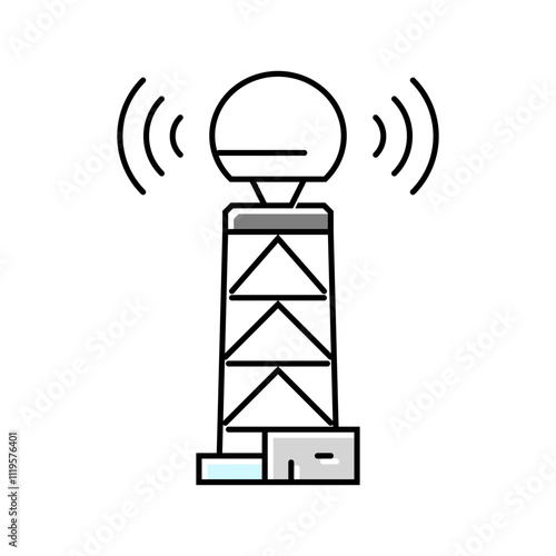 weather radar hurricane disaster color icon vector. weather radar hurricane disaster sign. isolated symbol illustration