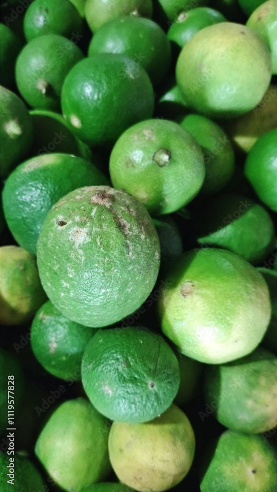 Fresh Green Limes in a Pile Fresh Green Limes in a Pile