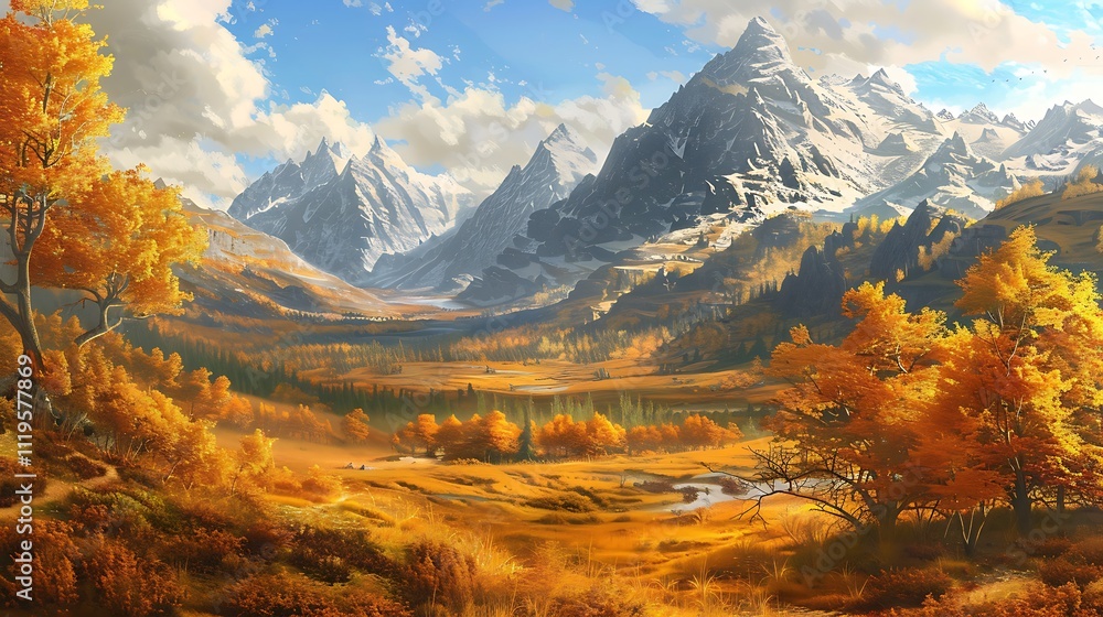 Fototapeta premium autumn landscape in the mountains