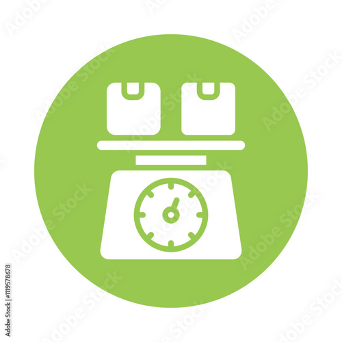 Weight machine Vector Gylph Icon. Eps 10 File 