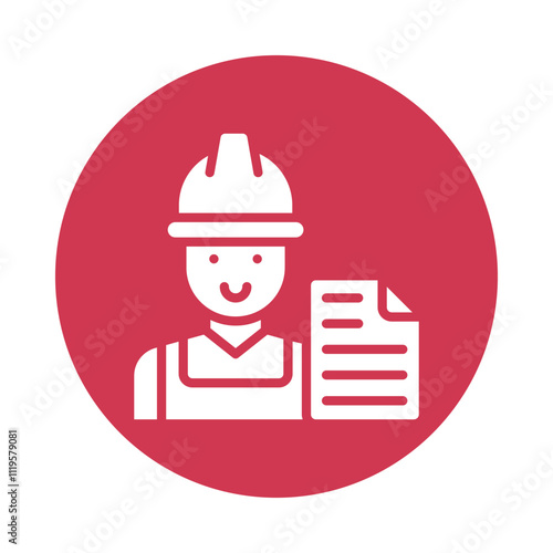 Project Manager Vector Gylph Icon. Eps 10 File 