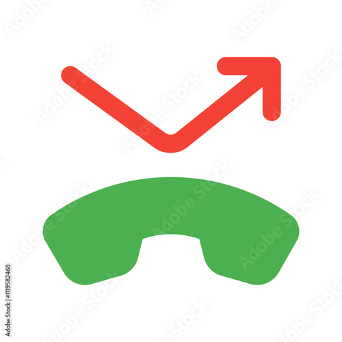 missed call flat icon