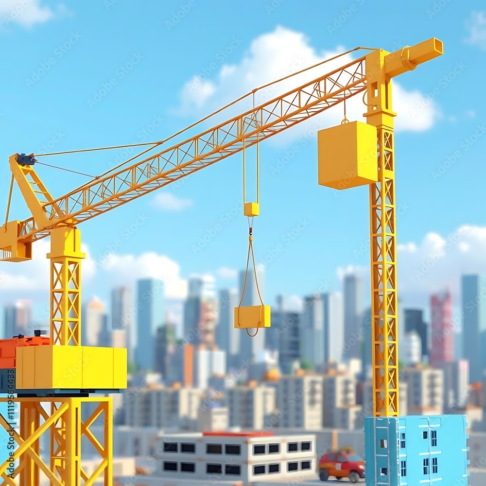 construction site with crane construction site with crane