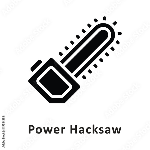 Power hacksaw  Vector Glyph Icon. Eps file 10