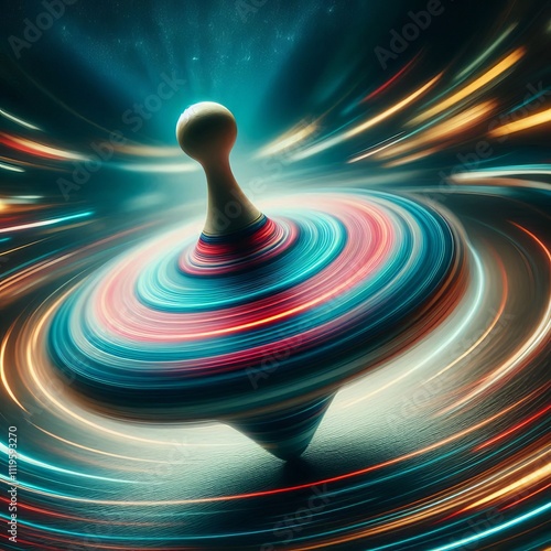 15 Spinning Top A spinning top captured with a slow shutter spee